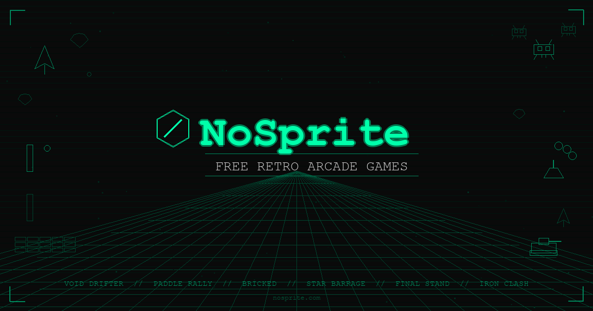 NoSprite Studio · games for everyone, made entirely in code